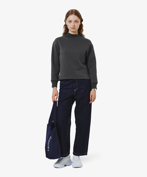 「LACOSTE」 スウェットカットソー 34 ダークブラウン レディース_8