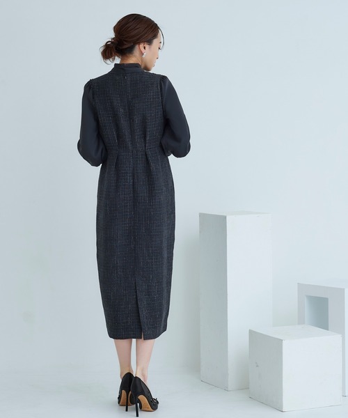 「RUIRUE BOUTIQUE」 コンビワンピース L ブラック レディースの画像