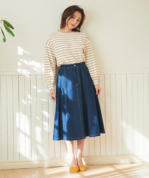 「Feroux」 デニムスカート 2 ネイビー レディース_画像5
