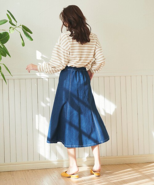 「Feroux」 デニムスカート 2 ネイビー レディース_画像6