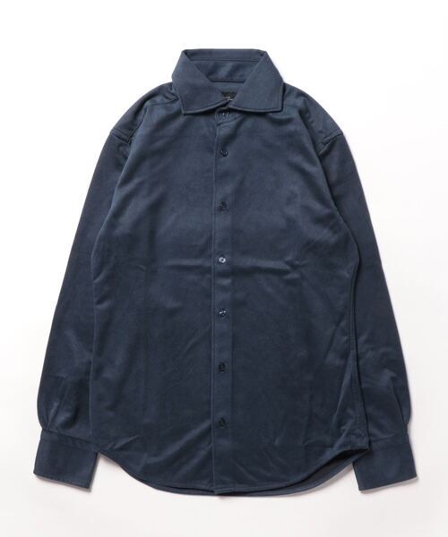 「RECENCY OF MINE」 長袖シャツ 44 ネイビー メンズ_画像2