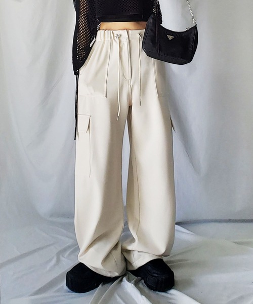 「me+em select」 カーゴパンツ LARGE アイボリー レディース_画像3