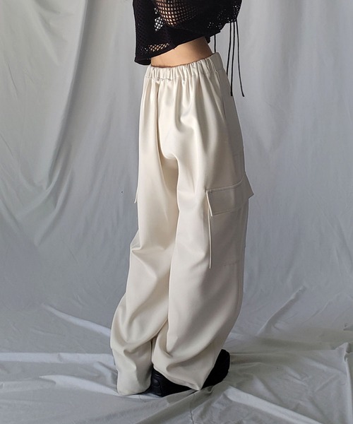 「me+em select」 カーゴパンツ LARGE アイボリー レディース_画像7