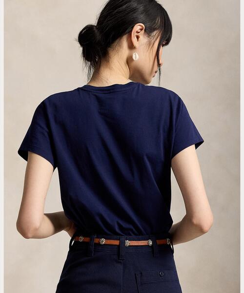 tシャツ クラシック フィット コットン ジャージー クルーネック Tシャツ レディースの画像