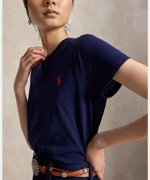 tシャツ クラシック フィット コットン ジャージー クルーネック Tシャツ レディースの画像