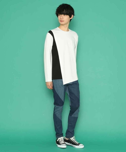 「MK MICHEL KLEIN HOMME 」 デニムパンツ LARGE ブルー メンズ_画像2
