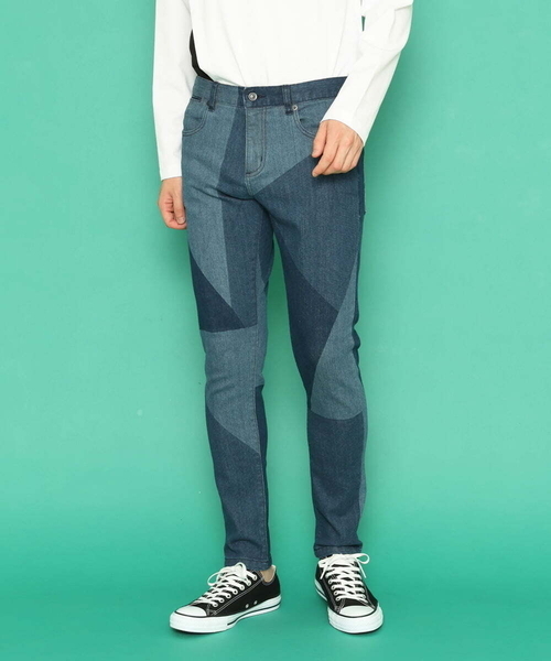 「MK MICHEL KLEIN HOMME 」 デニムパンツ LARGE ブルー メンズ_画像4
