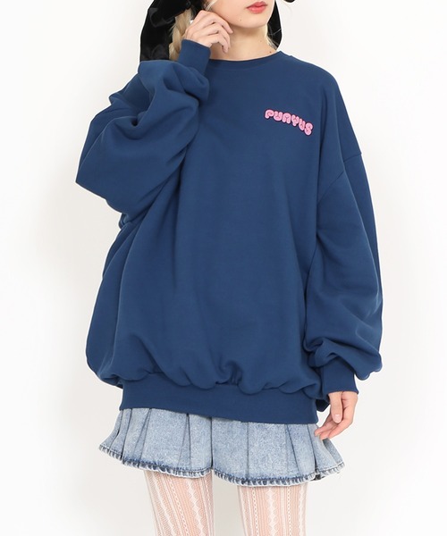 「PUNYUS」 スウェットカットソー 4 ネイビー レディース_画像5