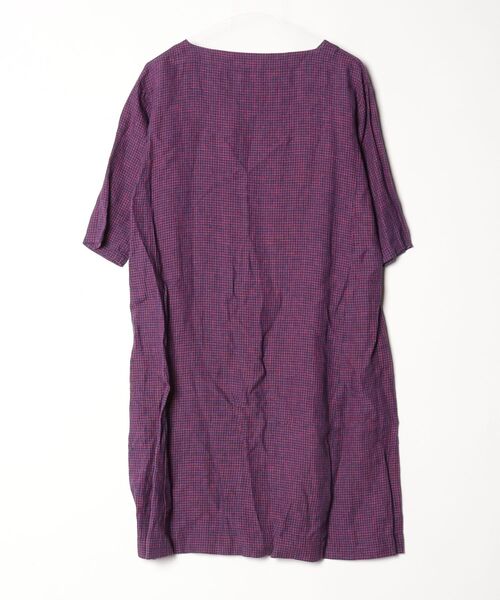 「fog linen work」 7分袖ワンピース - ネイビー レディース_画像2