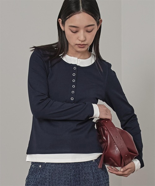 「miette」 長袖カットソー L レッド レディース_画像7