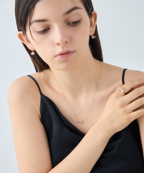 ネックレス 「デュー」 K18YG クォーツ ネックレス レディースの画像