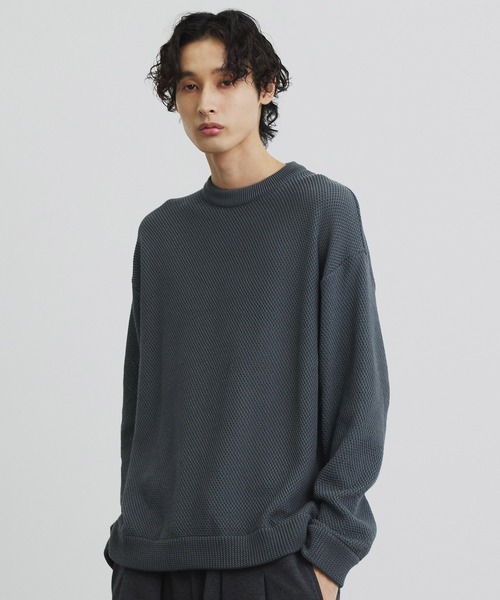 「PUBLIC TOKYO」 長袖ニット 2 ブルー メンズ_画像4