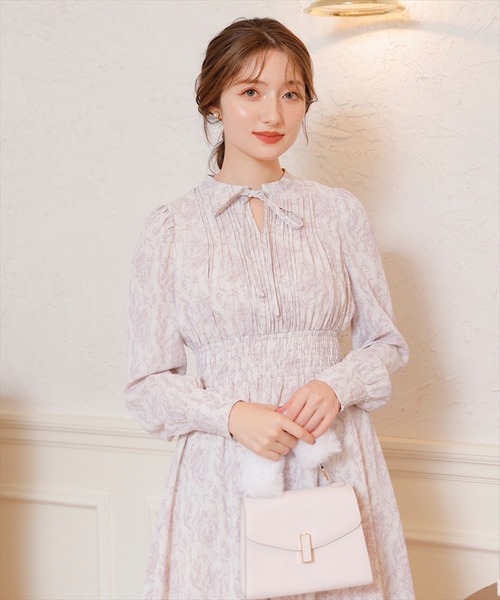 「SWINGLE」 7分袖ワンピース MEDIUM サックスブルー レディース_画像8