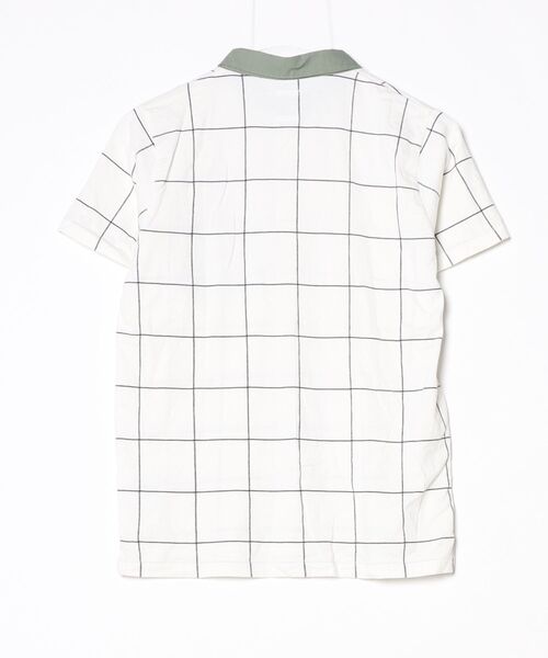 「Design Tshirts Store graniph」 チェック柄半袖ポロシャツ X-SMALL ホワイト レディース_画像2