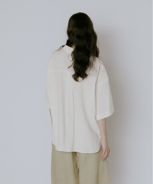 lit ブラウス シャツ Pocket Open Collar Shirt レディース : ZOZOTOWN