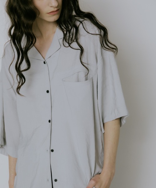 【新品タグ付き】lit リット Pocket Open Collar Shirt lit ブラウス シャツ Pocket Open Collar Shirt レディース : ZOZOTOWN
