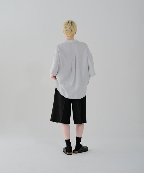 lit ブラウス シャツ Pocket Open Collar Shirt レディース : ZOZOTOWN 