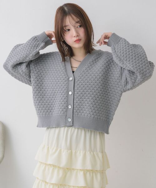 「RETRO GIRL」 ニットカーディガン FREE イエロー レディース_画像7