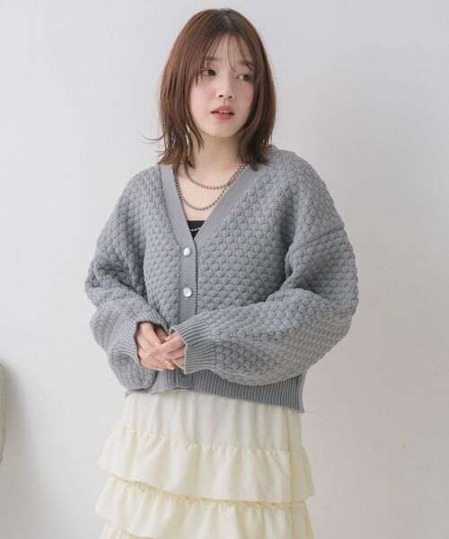 「RETRO GIRL」 ニットカーディガン FREE イエロー レディース_画像8