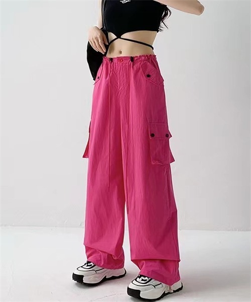 「Dream garden」 カーゴパンツ 2XL チェリーピンク レディース_画像4