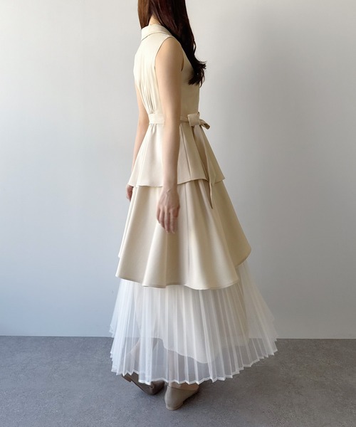 「mipiarl」 ノースリーブワンピース SMALL アイボリー レディース_画像8