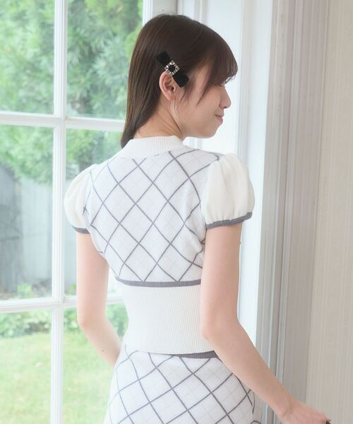 【美品】maje 半袖ニット MAJESTIC LEGON（マジェスティックレゴン） ニット セーター 配色