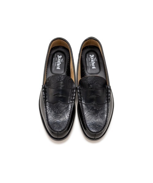 KENFORD BLACK PAISLEY 27 ローファー The Kenford Fineshoes ローファー EMBOSSED LOAFERS BLACK BLACK