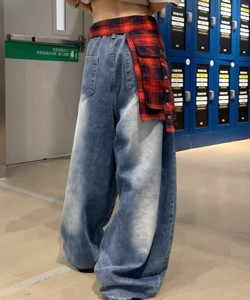 「FreeZone」 デニムパンツ M ブルー メンズ_画像7