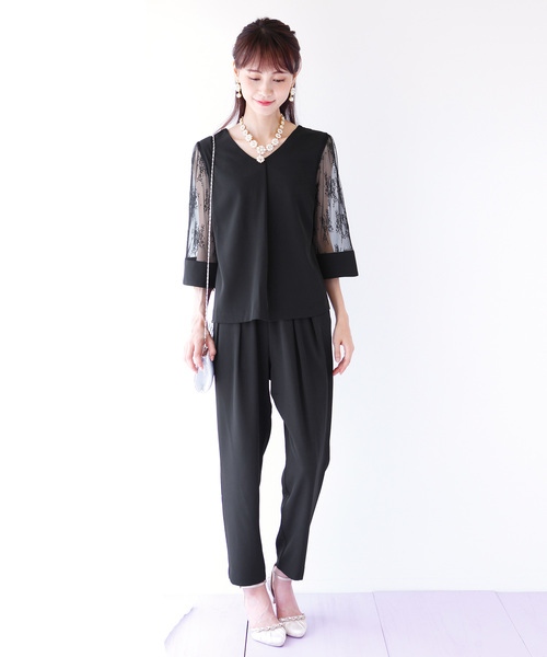 国内配送 レース袖トップス パンツ セットアップ パーティードレス 結婚式ワンピース 成人式 二次会 謝恩会 セレモニー 大きいサイズ対応フォーマルドレス 全ての Swinsonmedical Com