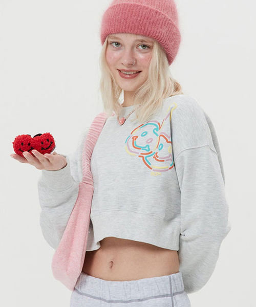 トレーナー スウェット KIRSH DOOLE CHERRY SPREAD CROP SWEAT LS/ドゥードゥルチェリー スプレッドクロップスウェ