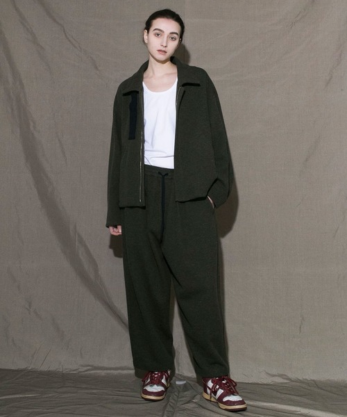 my beautiful landlet コート オリーブグリーン my beautiful landlet』NYLON × SUEDE RAGLAN LONG COAT / green