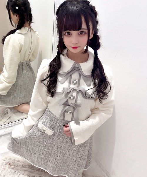 Swankiss（スワンキス） ワンピース DC ribbon tweed O/P : ZOZOTOWN