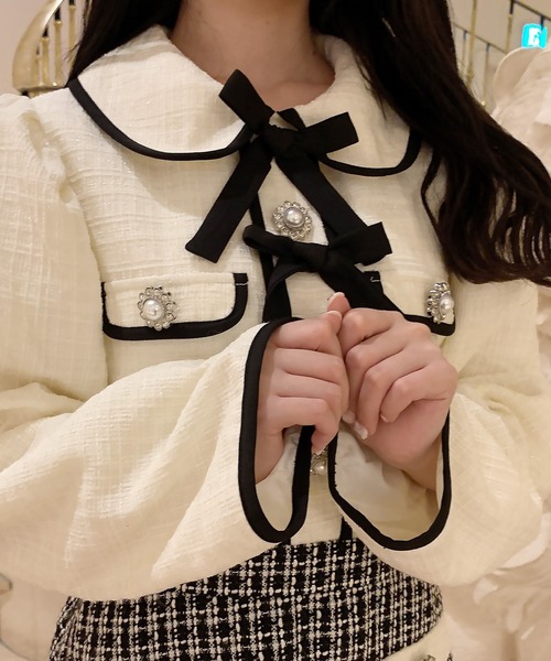Swankiss（スワンキス） ワンピース DC ribbon tweed O/P : ZOZOTOWN