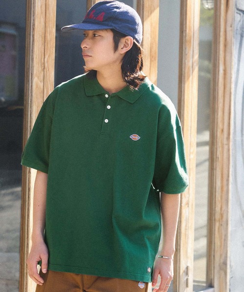 Dickies（ディッキーズ） ポロシャツ 半袖 ロゴ刺繍オーバーサイズ