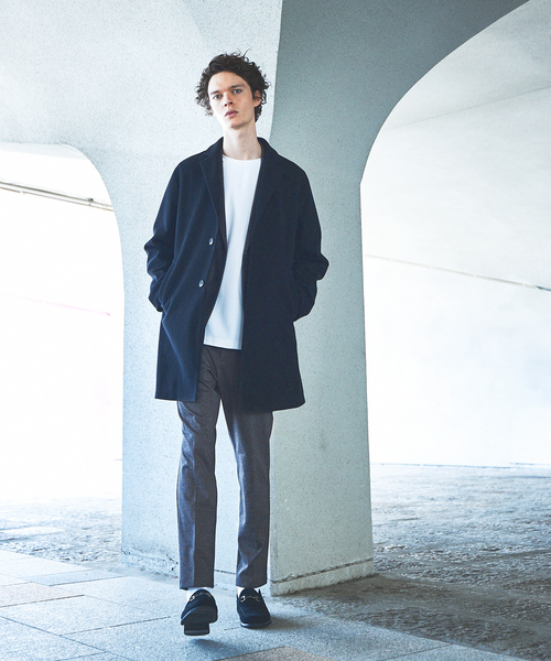 ABAHOUSE GRAY チェスターコート コート ニットメルトン チェスター