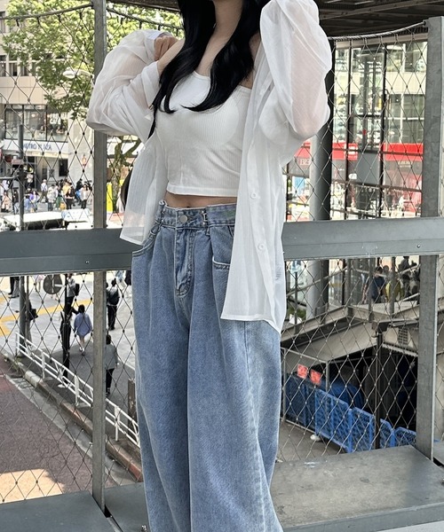 夏にぴったりシースルーブラウス✭お出かけからパーティーまで tシャツ 「夏コーデに羽織るだけで大活躍！」シアーシースルー
