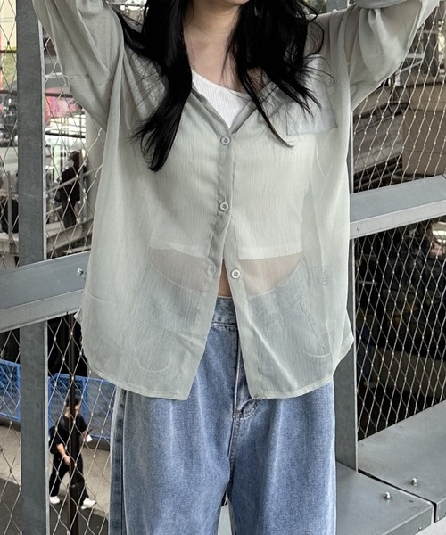 夏に活躍♪シアーデザイン♡【CHANEL】トップス 17色展開】サイドスリットシアートップス | CIAOPANIC TYPY