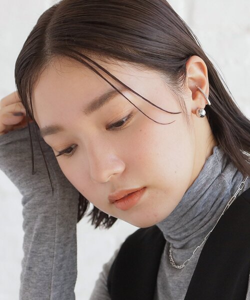 COCOSHNIK（ココシュニック） ピアス シルバー ホロウボール スタッド