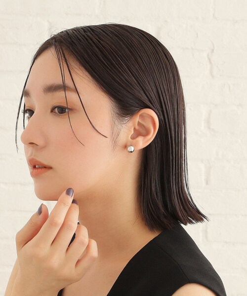 COCOSHNIK（ココシュニック） ピアス シルバー ホロウボール スタッド