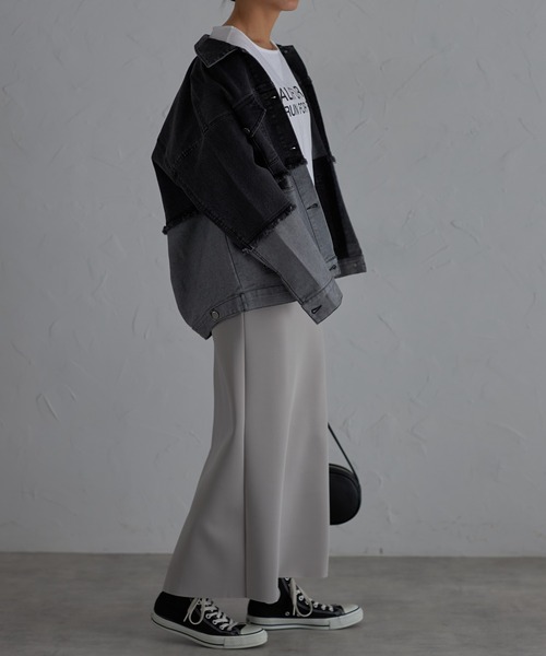 each alchemist デニムジャケット gジャン 配色スパンデニムジャケット