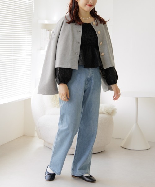 flower ブラウス シャツ フラワーシャーリングブラウス レディース