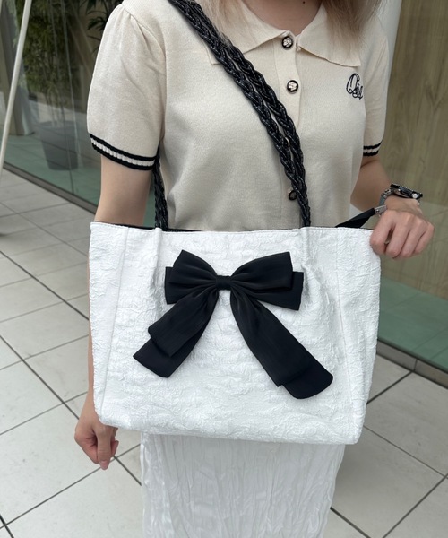 トートバッグ ビッグリボン モチーフ レディース : ZOZOTOWN