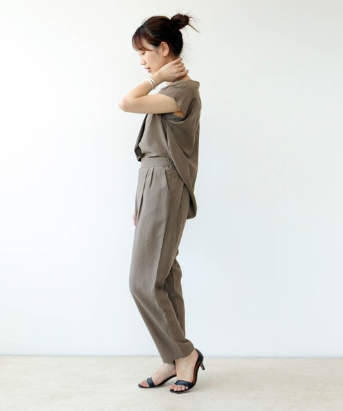 Jines パンツ テンセルナイロンテーパードパンツ レディース 