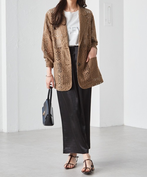 RANAN（ラナン） スーツ パネルレース柄テーラードジャケット