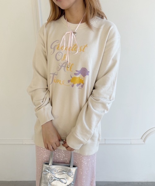 トレーナー スウェット ディズニー/Disney/WISH/ウィッシュ/スウェット/sweat/ライトベージュ/Valentino/キャラクター/映画