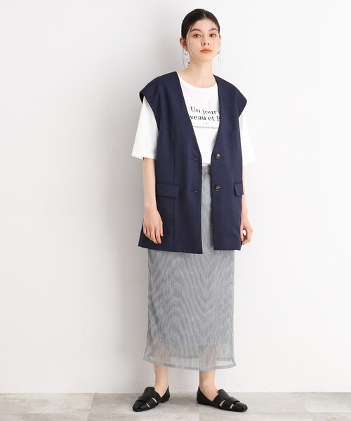 THE SHOP TK スカート シャイニーナロースカート「洗える」 : ZOZOTOWN