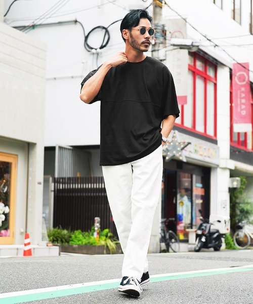 JIGGYS SHOP（ジギーズショップ） tシャツ 切り替えドルマン 無地 T