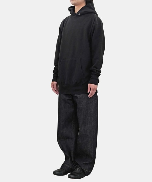【関税込み】ATON ブラック Urake フーディ GARMENT DYED URAKE | HOODIE – ATON | エイトン