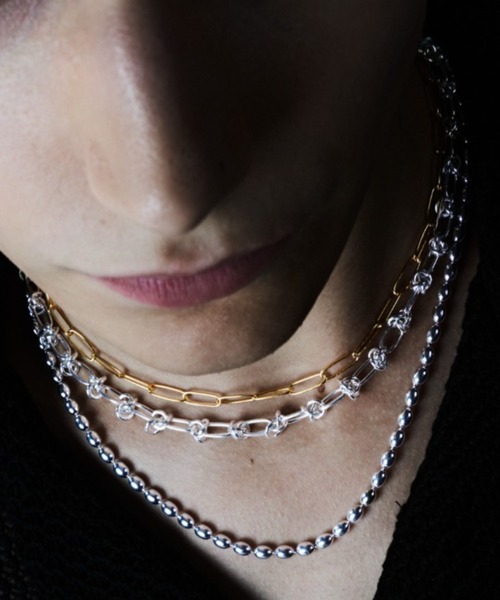 ネックレス 「quip queint」grain chain long necklace/グレイン チェーン ロング ネックレス レディース メンズの画像