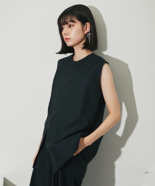 ブラウス シャツ バックジップアシンメトリージレ レディース